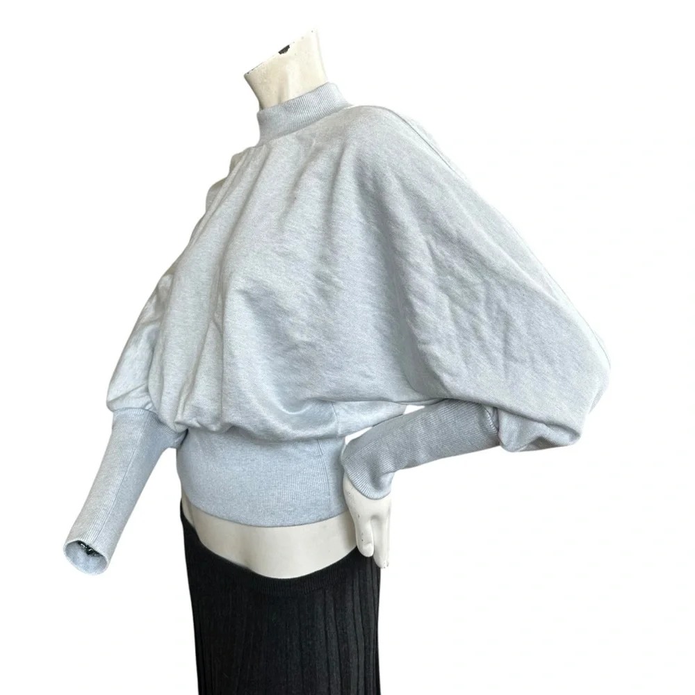 Opening Ceremony Icy Grey Mockneck Pullover Dolman Sleeve Sweater Top Size Small - Picture 8 of 12